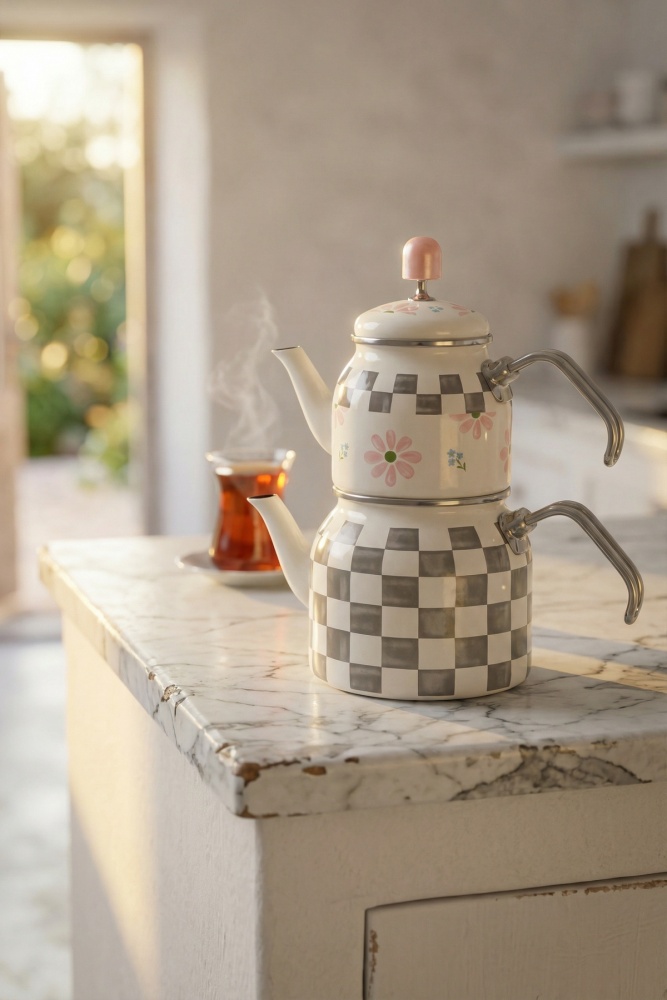 Paradise Emaye Mini Çaydanlık  - 1