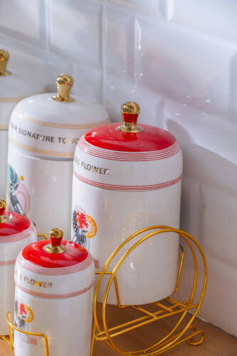 Parrot 7 li Porselen Baharatlık Takımı - 2