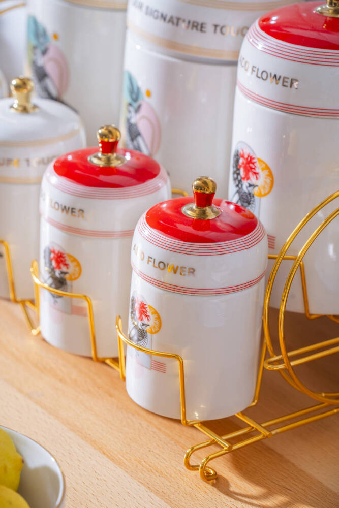 Parrot 7 li Porselen Baharatlık Takımı - 3