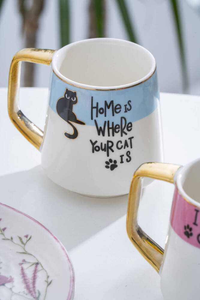 Pasha Porselen Kupa Mavi - 240 ml - 1