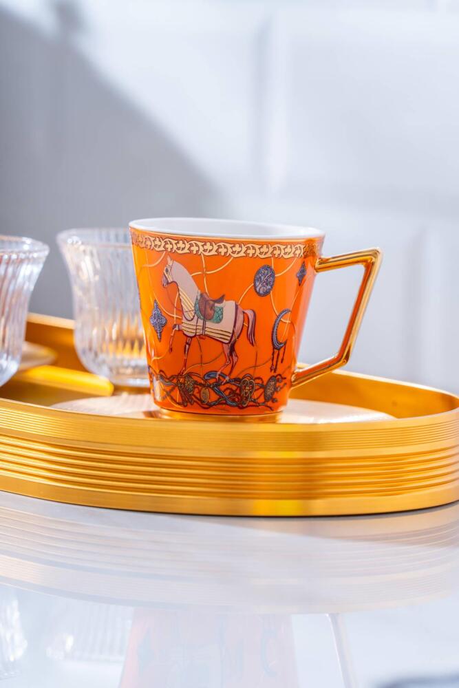 Passifolia 2 Kişilik Cam Tepsili Kahve Fincanı Takımı - 90 ml - 4