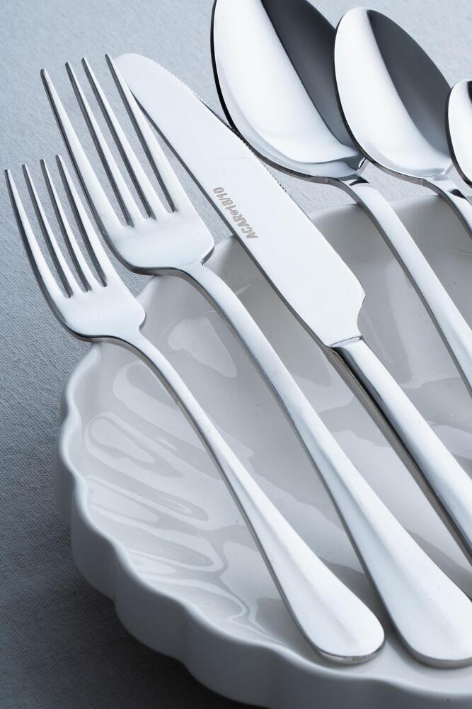 Perlie 12 Kişilik 72 Parça Silver Çatal Kaşık Bıçak Takımı - 3