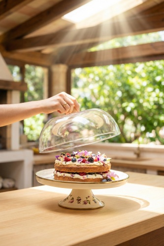 Petit Fleur Ayaklı Kek Fanus - 30 cm - Acar