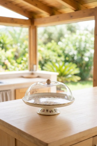 Petit Fleur Ayaklı Kek Fanus - 30 cm - 4