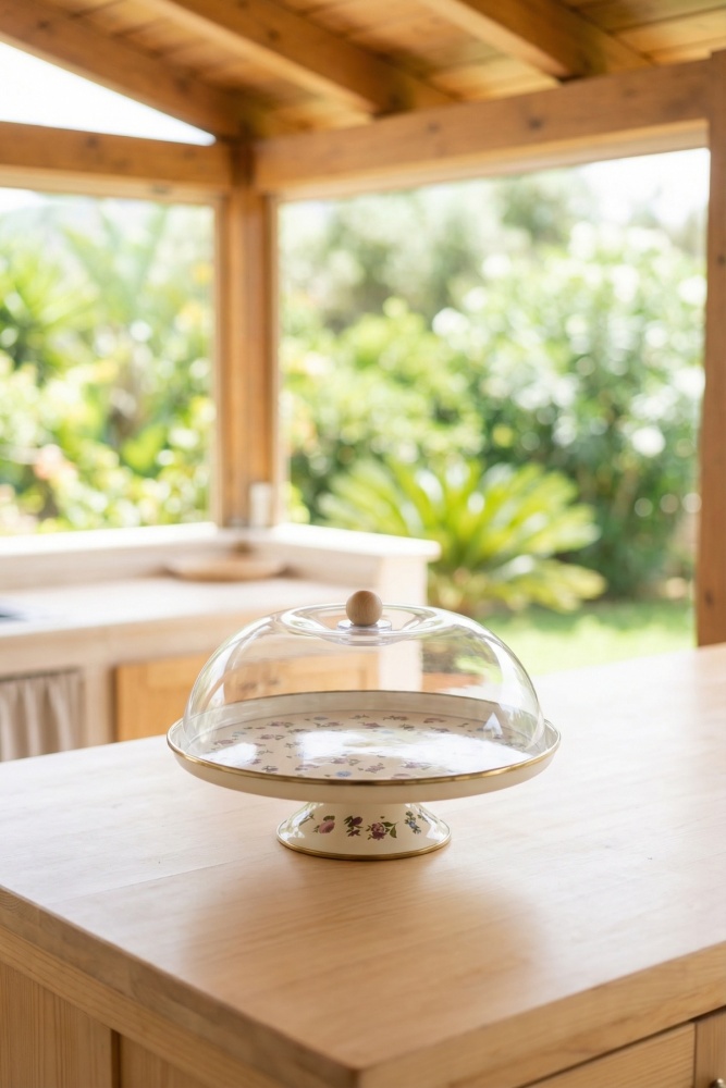 Petit Fleur Ayaklı Kek Fanus - 30 cm - 4