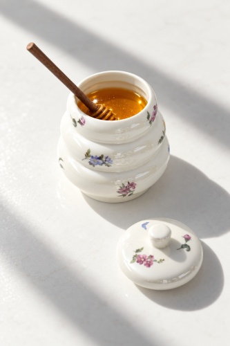 Petit Fleur Bambu Kaşıklı Porselen Bal Kavanozu - 12 cm - 3