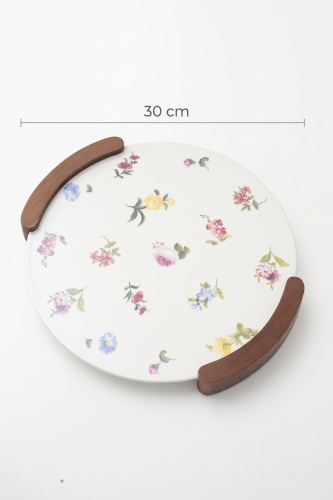 Petit Fleur Bambu Saplı Sunum Tabağı - 30 cm - 4