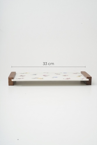 Petit Fleur Bambu Saplı Sunum Tabağı - 33 cm - 4