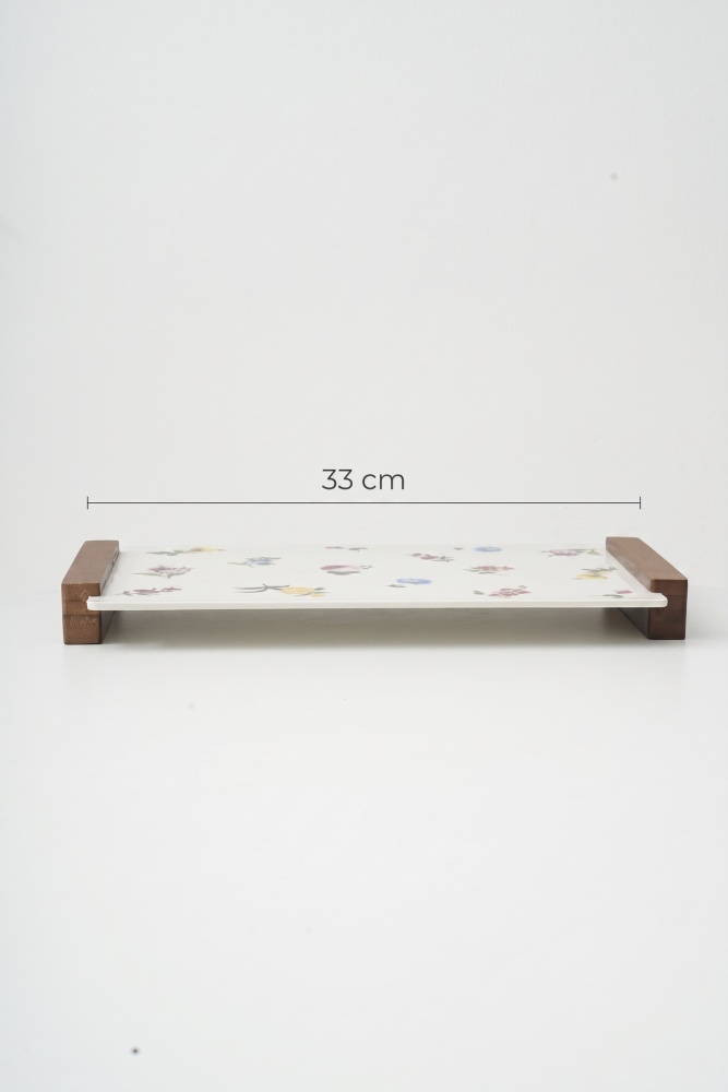 Petit Fleur Bambu Saplı Sunum Tabağı - 33 cm - 4