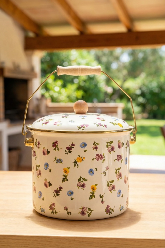 Petit Fleur Emaye Bakraç - 4.5 L - 1