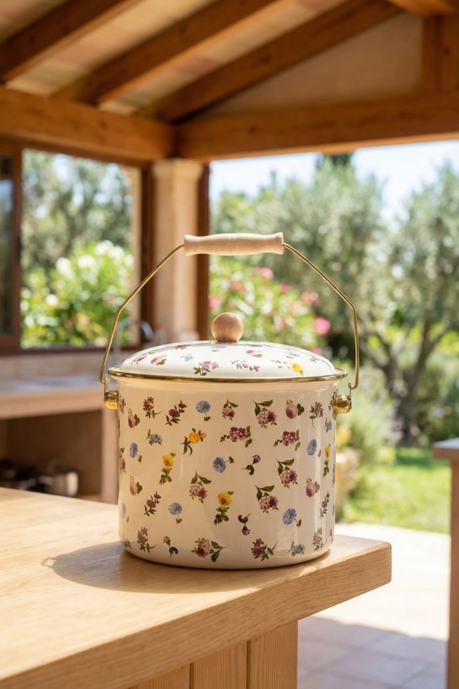 Petit Fleur Emaye Bakraç - 4.5 L - 2