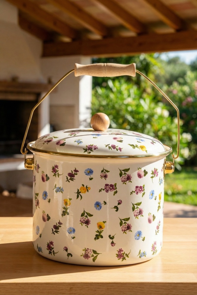 Petit Fleur Emaye Bakraç - 4.5 L - 3