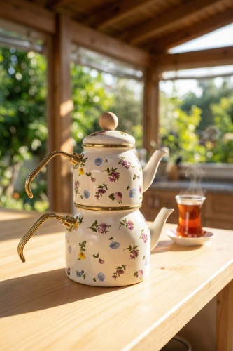 Petit Fleur Emaye Mini Çaydanlık Takımı - 2