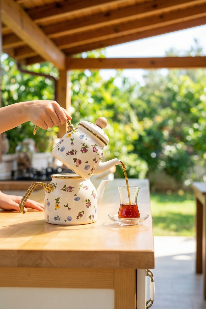 Petit Fleur Emaye Mini Çaydanlık Takımı - 3