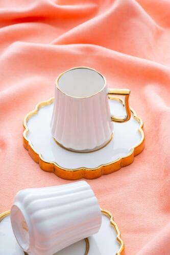 Petra Duo 2 Kişilik Porselen Kahve Fincanı Takımı - 90 ml - Acar