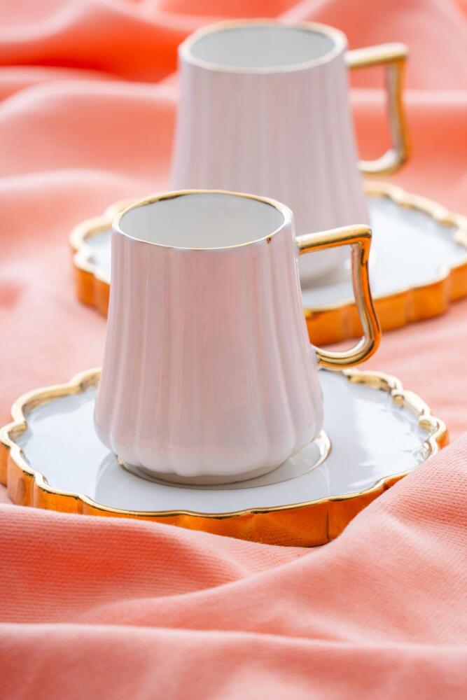 Petra Duo 2 Kişilik Porselen Kahve Fincanı Takımı - 90 ml - 2