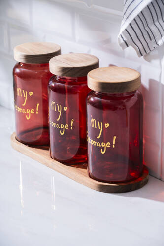 Pierre Akasya Kapaklı Kavanoz Seti - 19 cm - Acar