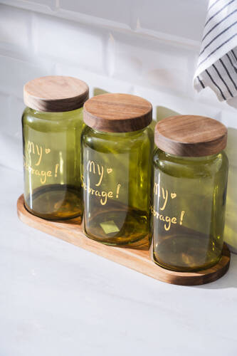 Pierre Akasya Kapaklı Kavanoz Seti - 19 cm - Acar