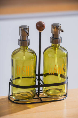 Pierre Metal Standlı Sabunluk Seti - 500 ml - 1