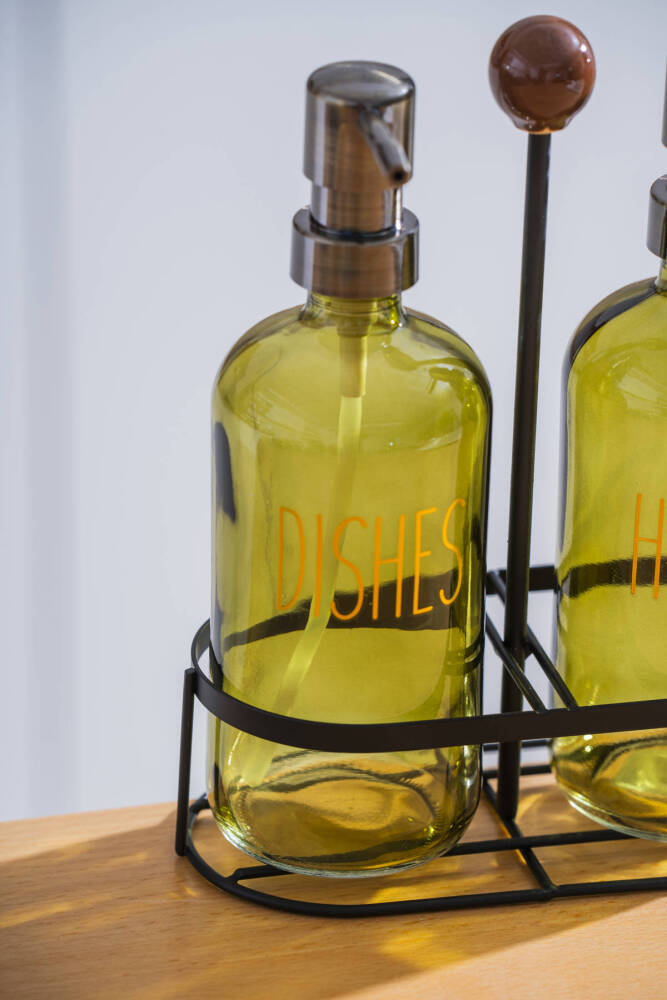 Pierre Metal Standlı Sabunluk Seti - 500 ml - 2