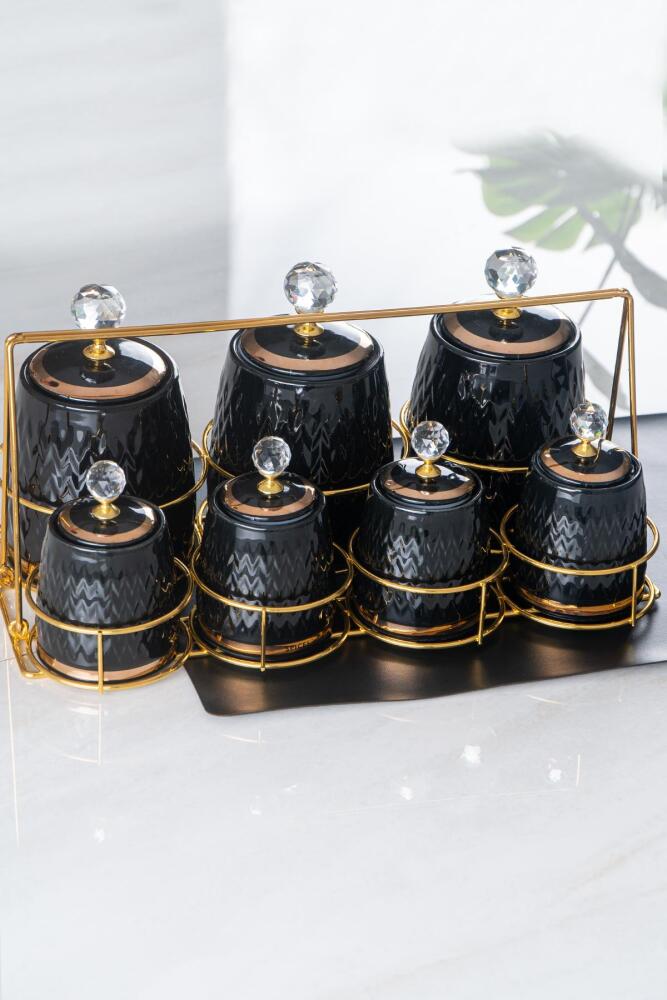 Pintree 8 Piece Stand Porcelain Spice Set - 1