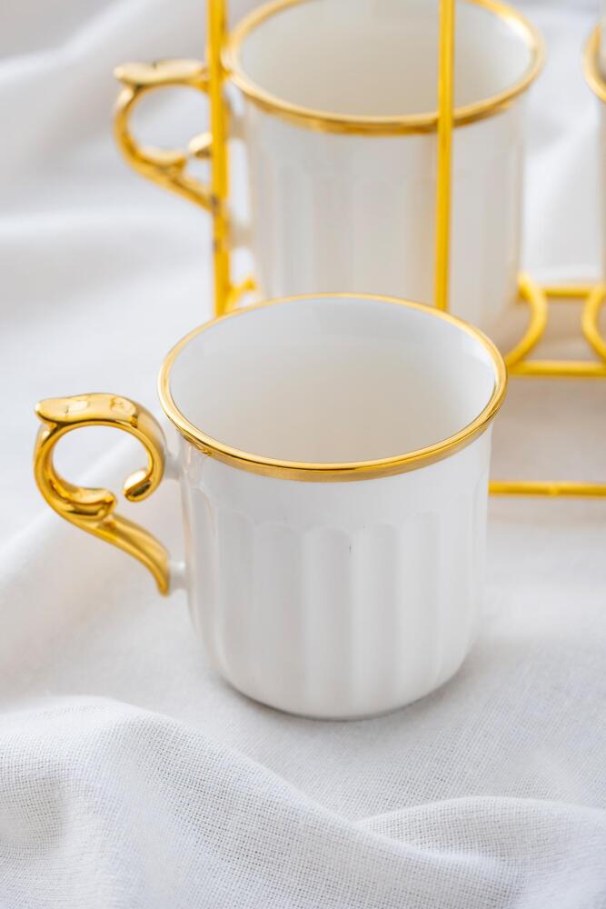 Porcelain Mug For 4 Persons With Yeast Stand - 4