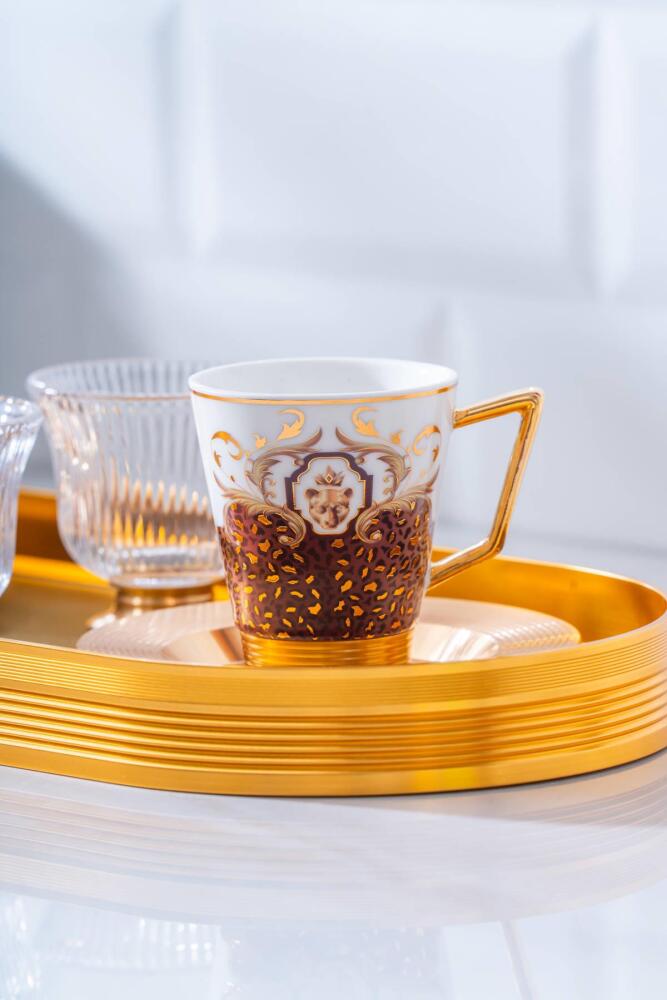 Pronto 2 Kişilik Cam Tepsili Kahve Fincanı Takımı - 90 ml - 9
