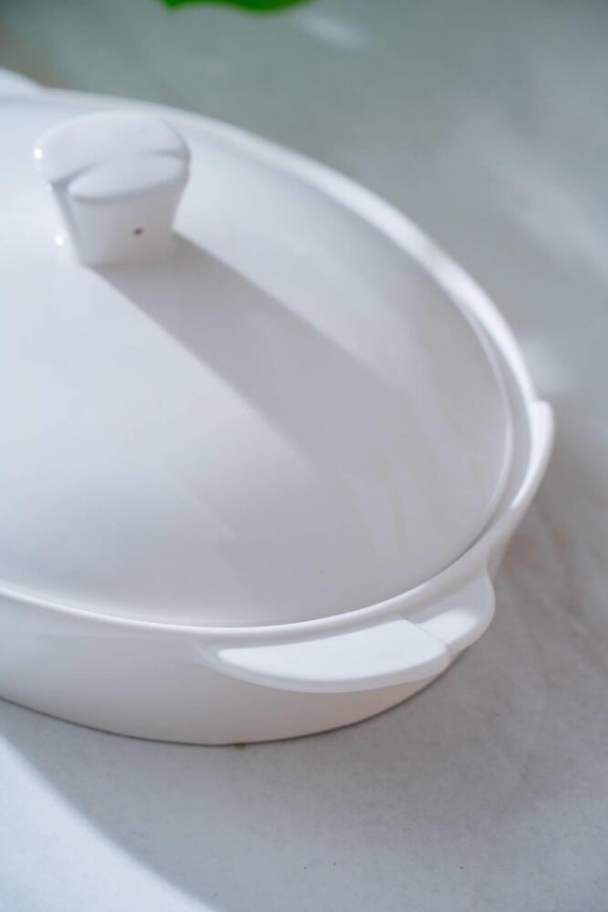Pure Carmen Oval Kapaklı Sunum Tabak - 33 cm - 2