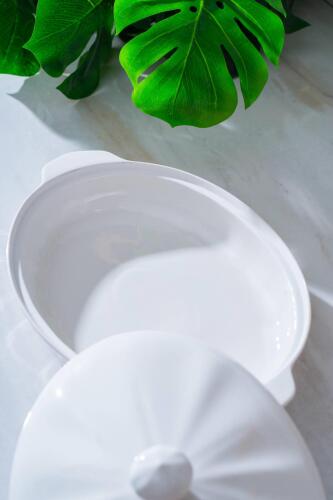 Pure Carmen Oval Kapaklı Sunum Tabak - 34 cm - 3