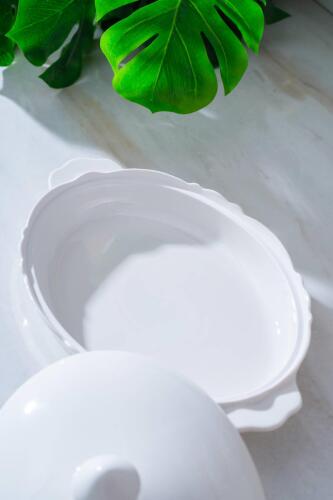 Pure Carmen Oval Kapaklı Sunum Tabak - 34 cm - 4