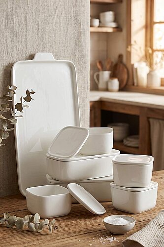 Pure White 6 Porcelain Cover Breakfast - 3