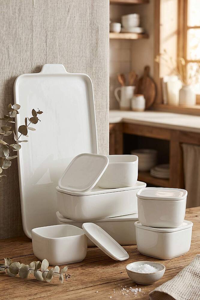 Pure White 6 Porcelain Cover Breakfast - 3