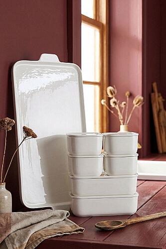 Pure White 6 Porcelain Cover Breakfast - 4