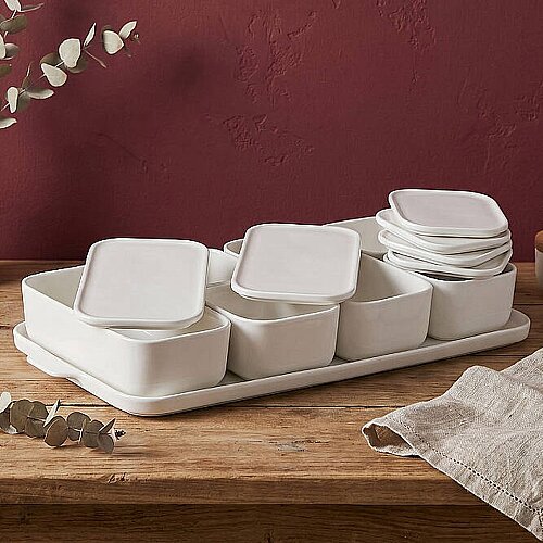 Pure White 6 Porcelain Cover Breakfast - Acar
