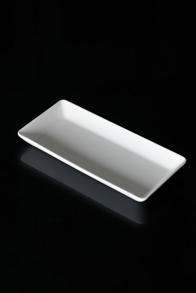 Pure White Dikdörtgen Kayık Tabak - 20 cm - 1