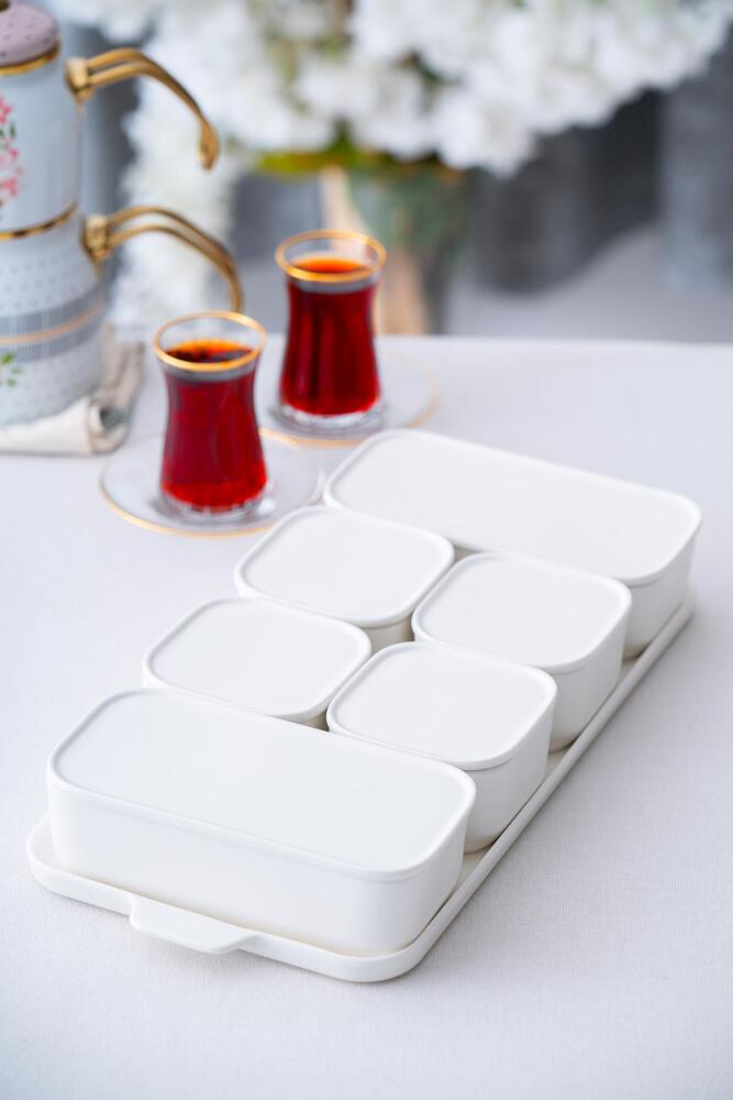 Pure White 6'lı Kapaklı Kahvaltılık - 10