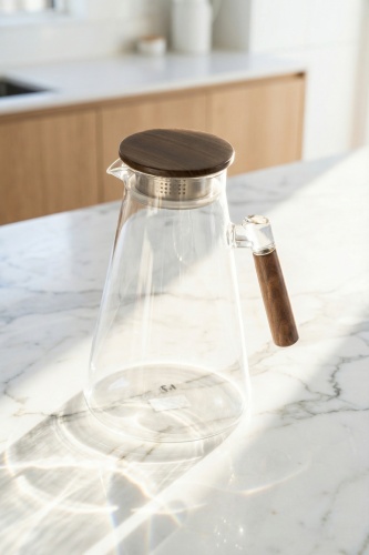 PureGlass Akasya Kapaklı Cam Sürahi - 1700 ml - 2