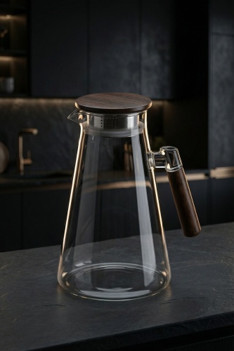 PureGlass Akasya Kapaklı Cam Sürahi - 1700 ml - 3