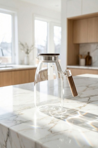 PureGlass Akasya Kapaklı Cam Sürahi - 2200 ml - Acar