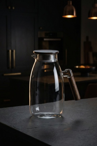 PureGlass Akasya Kapaklı Cam Sürahi - 2200 ml - 3