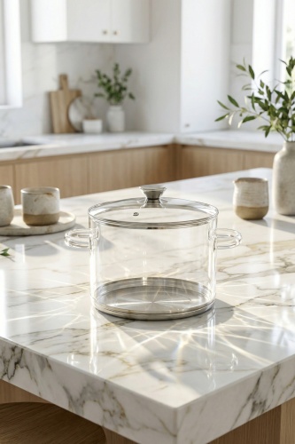 PureGlass Isıya Dayanıklı Cam Tencere - 20 cm - 4.5 L - 2