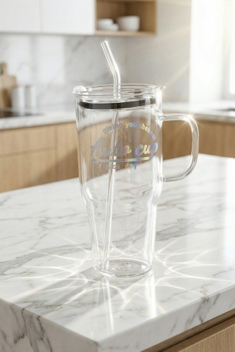 PureGlass Pipetli Cam Matara - 1200 ml - Acar