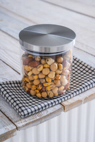 PureLine Metal Kapaklı Cam Kavanoz - 10 cm - Acar