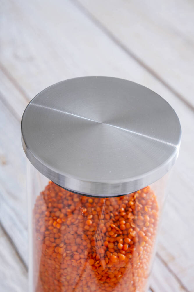 PureLine Metal Kapaklı Cam Kavanoz - 25 cm - 3