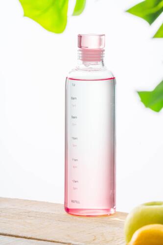 Pury Pembe Cam Su Matarası - 500 ml - Acar