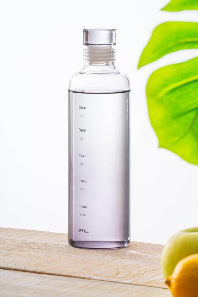 Pury Siyah Cam Su Matarası - 500 ml - 1