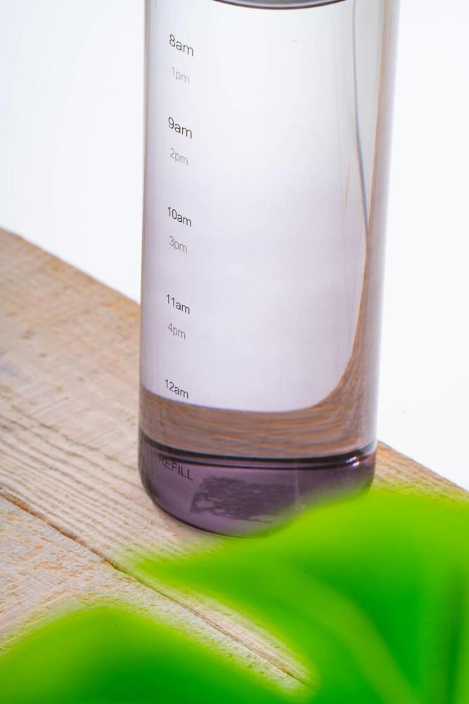 Pury Siyah Cam Su Matarası - 500 ml - 2