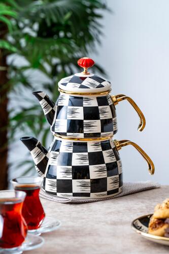 Qualita King Enamel Teapot Set - Acar