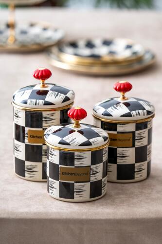 Qualita King Enamel 3 Piece Jar Set - Kitchen Beyond