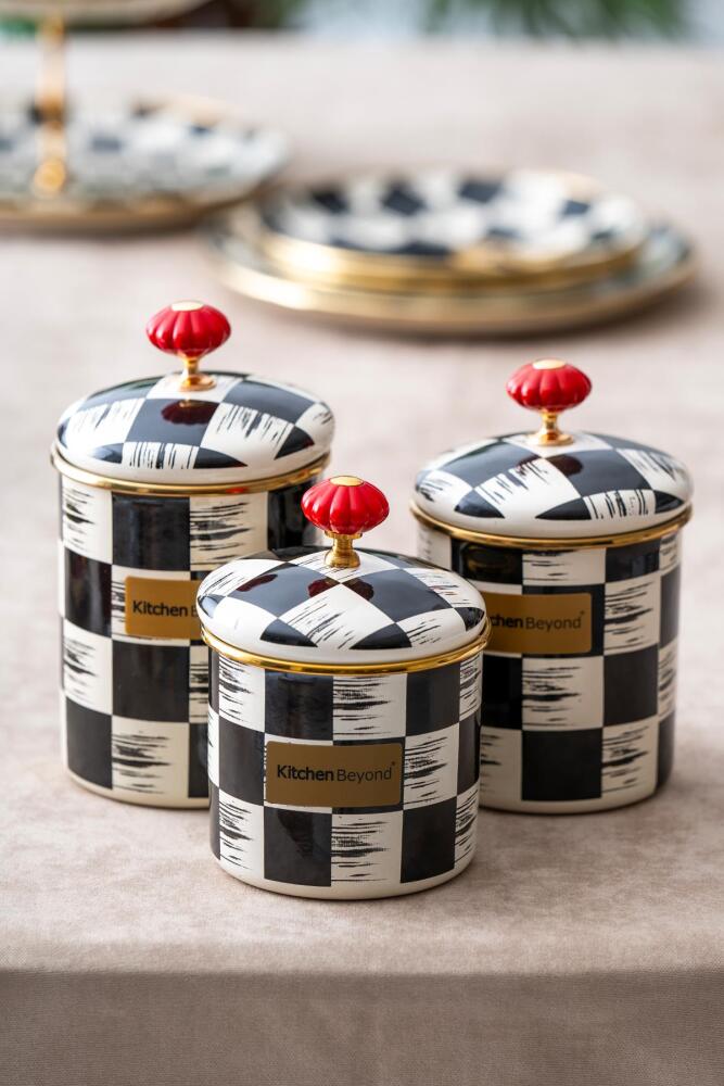Qualita King Enamel 3 Piece Jar Set - 2